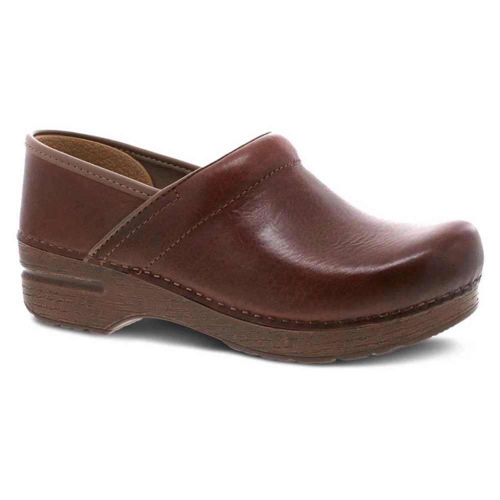 Dansko Brown Leather Women's Clogs Oiled
